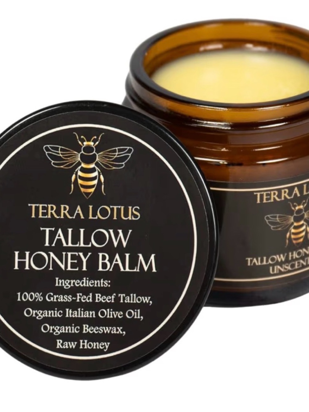 Terra Lotus Organic Tallow Honey Balm - Unscented